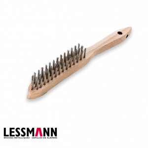Cepillo manual acero inoxidable 3 hileras.