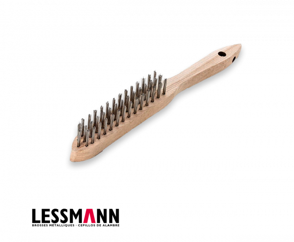Cepillo manual acero inoxidable 3 hileras.