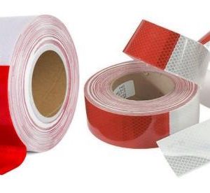 CINTA REFLECTIVA 2" X 45MT RECT ROJ/BLA ECHILIBRU