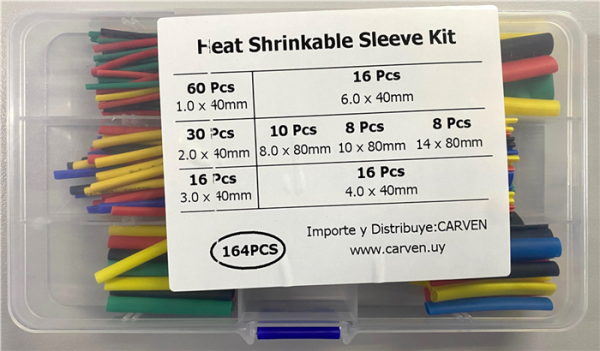 KIT TERMOCONTRAIBLES VAR COL 164PCS ECHILIBRU - Imagen 4