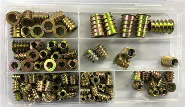 KIT TUERCAS PARA MUEBLES 100PCS M4 A M10 ECHILIBRU - Imagen 2