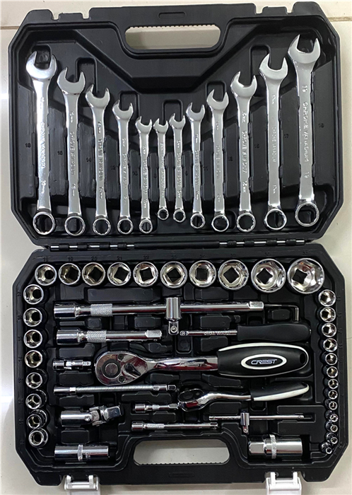 CAJA DADOS PUNTAS Y LLAVES 1/4 Y 1/2" 61PCS BALANZ