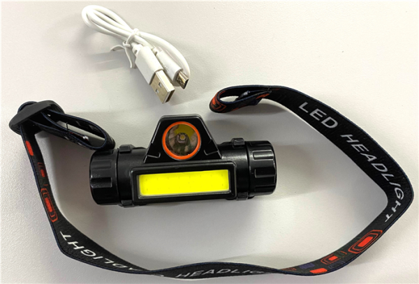 LINTERNA LED MINERO P/CABEZA C/IMAN RECARGABLE