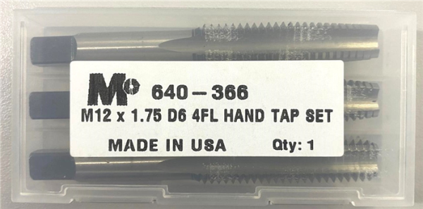 JUEGO MACHOS 3PCS HSS ACERO RAP M12X1.75 MASTERCUT - Imagen 4