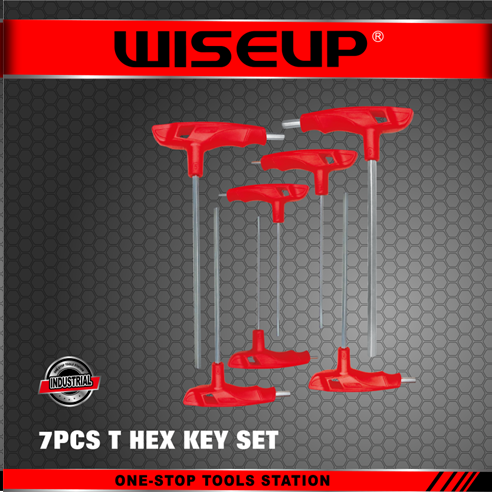 JUEGO LLAVES HEX ALLEN "L" C/MANGO T 7 PCS WISEUP
