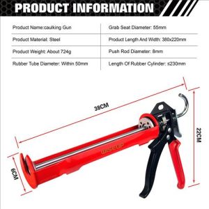 PISTOLA PARA TUBOS SILICONA 9" MET WISEUP