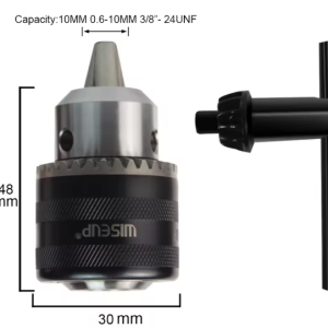 MANDRIL 10MM CON ROSCA C/LLAVE WISEUP