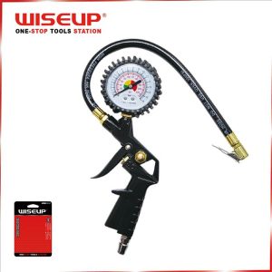 PISTOLA INFLAR C/MANOMETRO GLI. DOBLE BULBO WISEUP