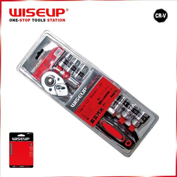 JUEGO 12PCS DADOS Y CRIQUET 1/2" WISEUP