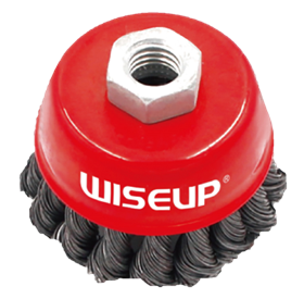 CEPILLO DE COPA 75MM TRENZADO C/ROSCA WISEUP