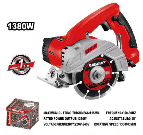 CORTADORA DE MARMOL 115MM 1380W WISEUP