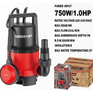 BOMBA SUMERGIBLE P/RESIDUALES 750W WISEUP