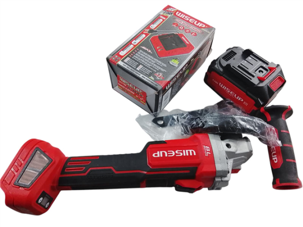 AMOLADORA INALAM 21V 115MM C/BAT/CARG/BOLSO WISEUP - Imagen 2