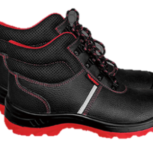 BOTIN DE SEGURIDAD CUERO NEGRO/ROJO T 39 WISEUP