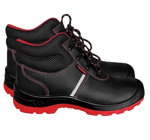 BOTIN DE SEGURIDAD CUERO NEGRO/ROJO T 43 WISEUP