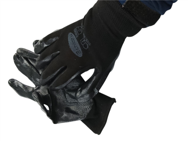 GUANTE MECANICO PALMA NITRILO NEGRO XL ECHILIBRU - Imagen 2