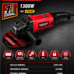 AMOLADORA ANGULAR 7" 1300W WISEUP